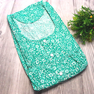 Green color 4XL - Plus Size Pure Cotton Nighty for Women