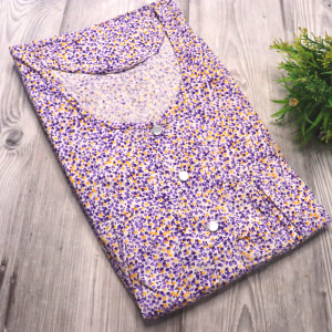 Purple color 4XL - Plus Size Pure Cotton Nighty for Women