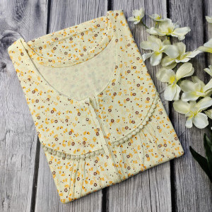yellow color Modal Fabric Nighty for Women 