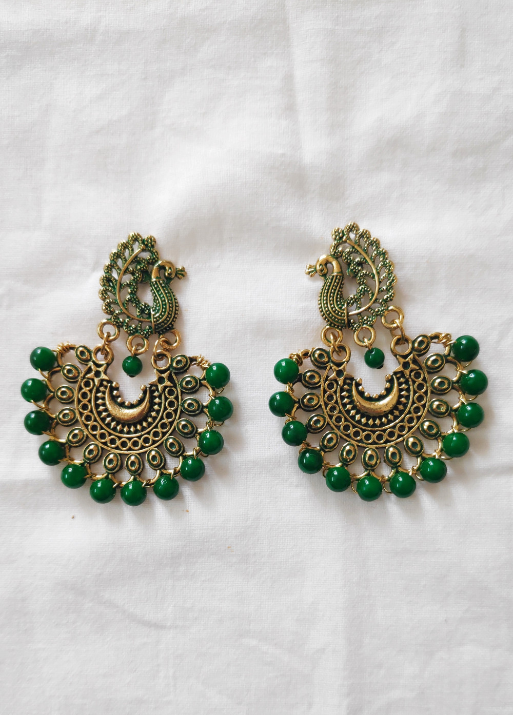 Oxidized Silver Plated Handmade Peacock pearl Jhumka Earrings Jhumki women  #whit | eBay