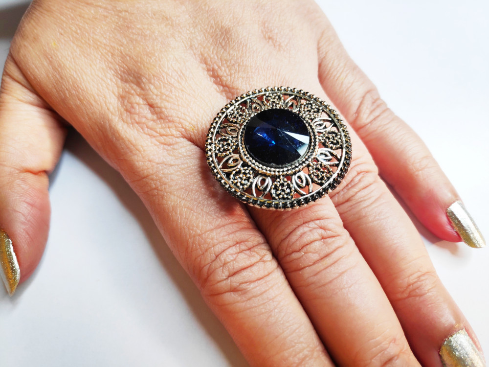 Buy SWAROVSKI Stone-Studded Classic Ring | Blue Color Women | AJIO LUXE