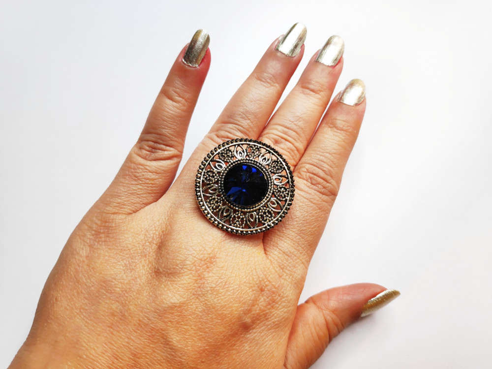 oxidized finger ring- multi color - Art Jewelry Women Accessories | World  Art Community