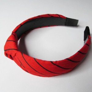 Red color Accessories - Hair Accessories Korean Style Solid Fabric Knot with Tape Plastic Hairband Headband for Girls