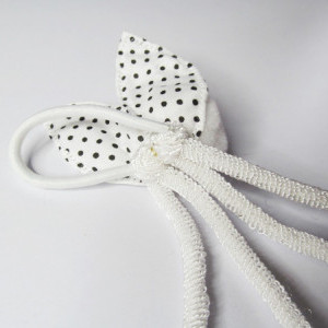 White color Girl's Rabbit Ear Hair Tie Rubber Bands Style Ponytail Holder