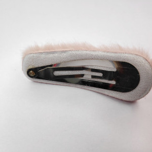 Baby Pink color Fancy Furry Tic Tac Clip for Girls