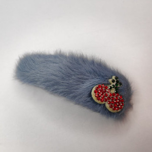 Greyish Blue color Accessories - Fancy Furry Tic Tac Clip for Girls