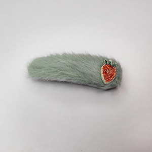 Light Green color Fancy Furry Tic Tac Clip for Girls