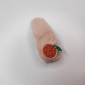Mauve color Fancy Furry Tic Tac Clip for Girls