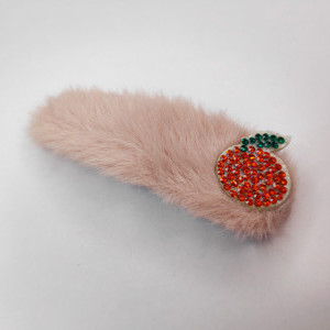 Mauve color Fancy Furry Tic Tac Clip for Girls