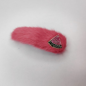 Pink color Fancy Furry Tic Tac Clip for Girls