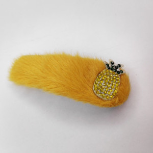 Yellow color Fancy Furry Tic Tac Clip for Girls