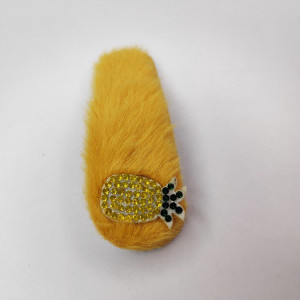 Yellow color Fancy Furry Tic Tac Clip for Girls