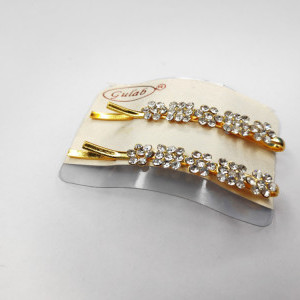 Golden color Accessories - Fancy Diamond Hair Clips/Pins for Girls/Ladies