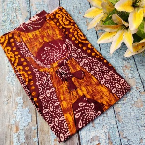 Maroon color Cotton Printed Nighty for women
