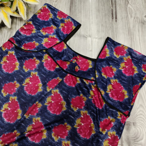 Magenta color Nightwear - Flower Print Nighty for women
