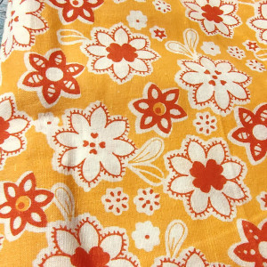 Orange color Pretty Florals Ankle Length Night Dress 
