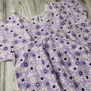 Purple color Pretty Florals Ankle Length Night Dress 