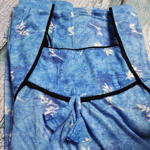 Blue color Hosiery cotton Printed Nighty for Ladies