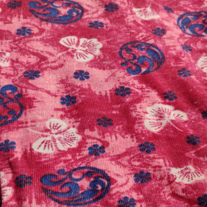 Bubbelgum color Hosiery cotton Printed Nighty for Ladies