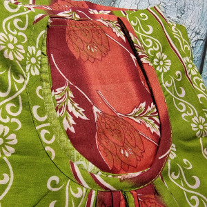 Light Green color Multicolour Cotton Printed Nighty for women