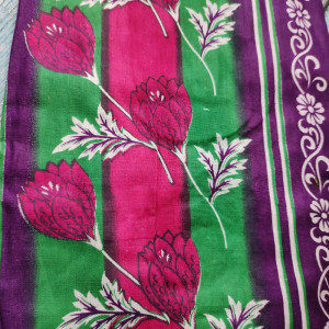 Purple color Multicolour Cotton Printed Nighty for women