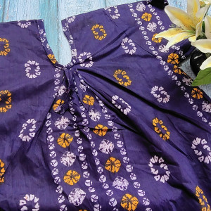 Purple color Batik Cotton Printed Nighty for women