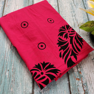 Magenta color Cotton Printed Nighty for women
