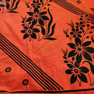 Orange color Cotton Printed Nighty for women