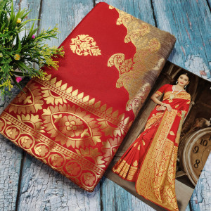 Red color Sarees - New Pallu Pattern Latest Design Silk Saree