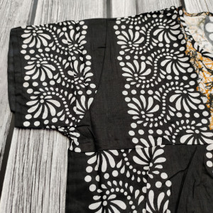Black color New Batik Print Cotton Nighty for Ladies