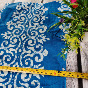 Blue color New Batik Print Cotton Nighty for Ladies