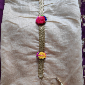 Magenta color Festive Wear Chanderi Suit With Net Heavy Dupatta