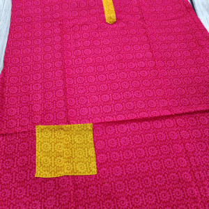 Dark Pink color Cotton Printed Nighty for Ladies