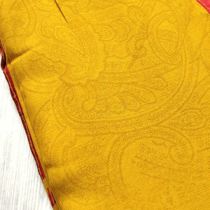 Yellow color Beautiful Printed Saree with Swarovski work Border