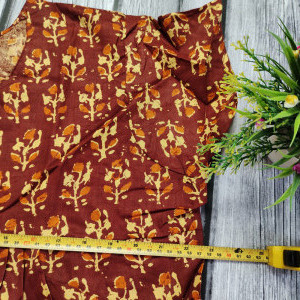 Brown color Cotton Printed Nighty for Ladies