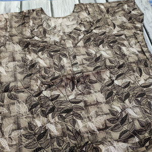 Beige color Cotton Printed Nighty for Ladies