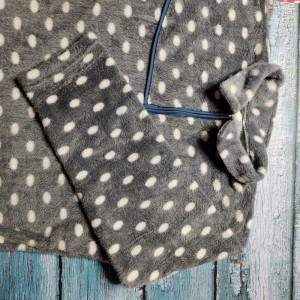 Grey color Woolen Fleece Blanket Material Nighty for Women