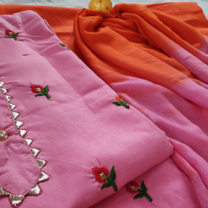 Pink color Casual Wear Suit