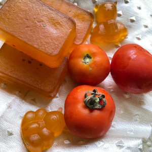 Tomato color Fresh Tomato Pulp Soap Bar
