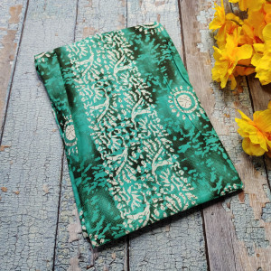 Rama green color Summer Nighty for Women Batik Print