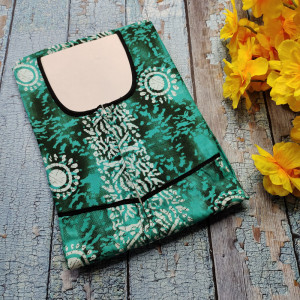 Rama green color Nightwear - Summer Nighty for Women Batik Print