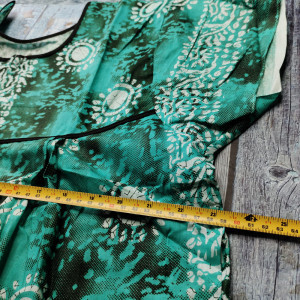 Rama green color Summer Nighty for Women Batik Print