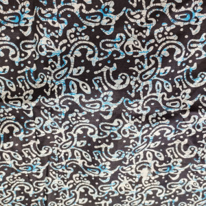 Navy Blue color Summer Nighty for Women Batik Print