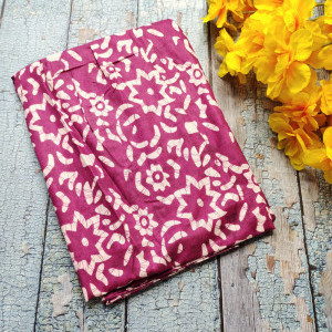 Purple color Summer Nighty for Women Batik Print