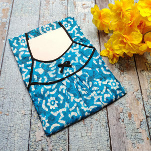 Blue color Nightwear - Summer Nighty for Women Batik Print