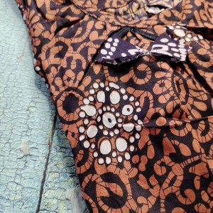 Brown color Batik Print Cotton Nighties for Women