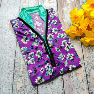 Purple color Nightwear - Stylish Neck designs flower Print Nighty
