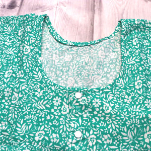 Green color 4XL - Plus Size Pure Cotton Nighty for Women