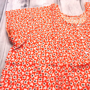 Orange color 4XL - Plus Size Pure Cotton Nighty for Women