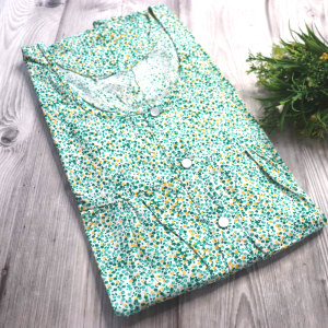 Green color Nightwear - 4XL - Plus Size Pure Cotton Nighty for Women